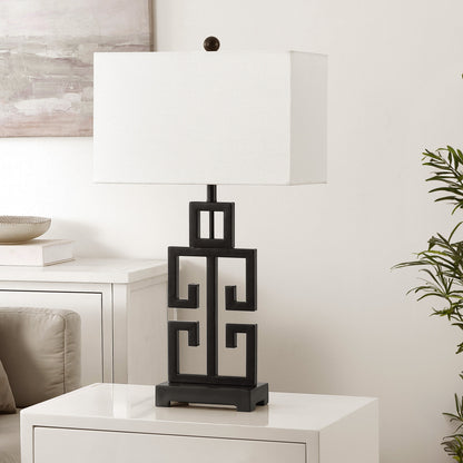 Lampada da tavolo SAFAVIEH Lighting Chantelle Greek Antiqued Gold da 29 pollici (confezione da 2) - 16W x 9D x 29H