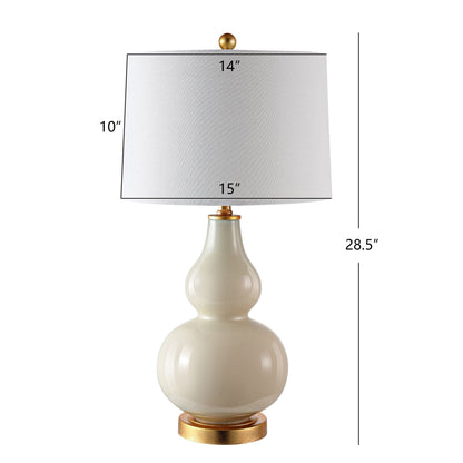 Lampada da tavolo SAFAVIEH Lighting Diede a forma di zucca (confezione da 2) - 15x15x28,5 - 15Lx15Px29H