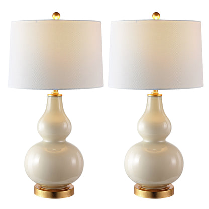 Lampada da tavolo SAFAVIEH Lighting Diede a forma di zucca (confezione da 2) - 15x15x28,5 - 15Lx15Px29H