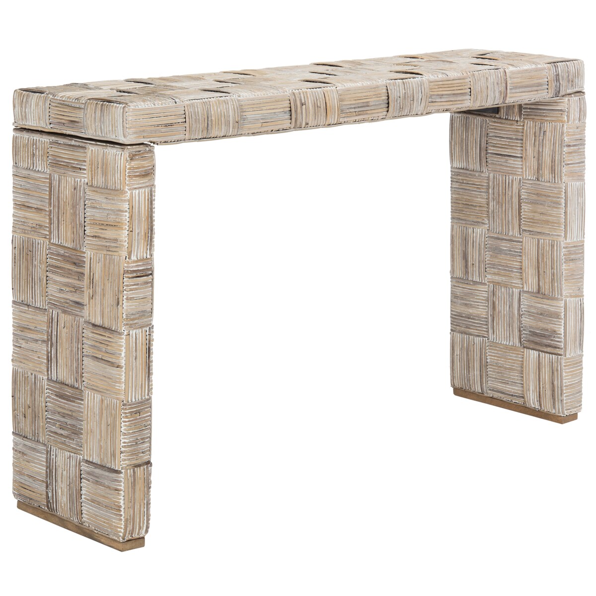 SAFAVIEH Mindel Tavolo Console in Rattan - 51Lx35Px81H