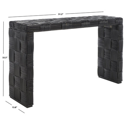 SAFAVIEH Mindel Tavolo Console in Rattan - 51Lx35Px81H