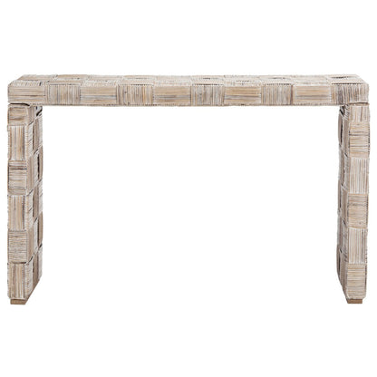 SAFAVIEH Mindel Tavolo Console in Rattan - 51Lx35Px81H