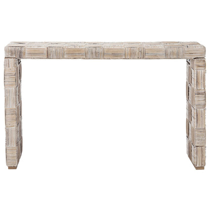 SAFAVIEH Mindel Tavolo Console in Rattan - 51Lx35Px81H