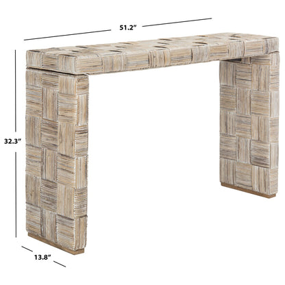 SAFAVIEH Mindel Tavolo Console in Rattan - 51Lx35Px81H