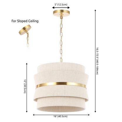 SAFAVIEH Oprea Lampada a sospensione regolabile a 3 luci (lampadine LED incluse) - 16 x 16 x 16.5-72.5