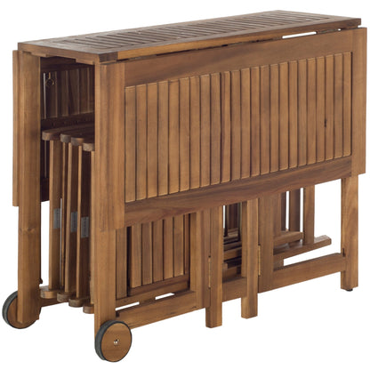 Set da pranzo da esterno SAFAVIEH Brandy da 5 pezzi - 109L x 89P x 74A (cm)
