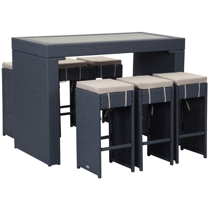 Set da Bar da Esterno Euda di SAFAVIEH (7 pezzi) - 73,7x150x107 cm (L x P x A)