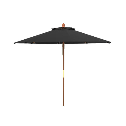 Ombrellone da giardino SAFAVIEH Outdoor Glauca da 3,3 metri con pulegge in legno