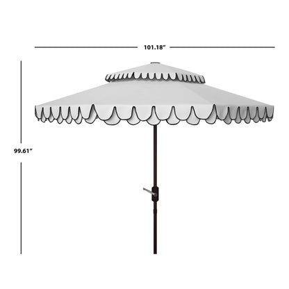 Ombrellone da giardino SAFAVIEH Kjerstin Valance da 2,7 m con doppia copertura