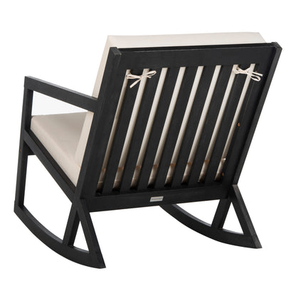 Sedia a dondolo da esterno Makaila di SAFAVIEH con cuscino - 66L x 79P x 97H (cm)