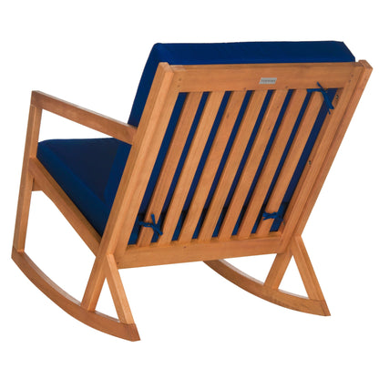 Sedia a dondolo da esterno Makaila di SAFAVIEH con cuscino - 66L x 79P x 97H (cm)