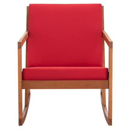 Sedia a dondolo da esterno Makaila di SAFAVIEH con cuscino - 66L x 79P x 97H (cm)