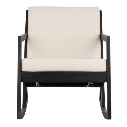 Sedia a dondolo da esterno Makaila di SAFAVIEH con cuscino - 66L x 79P x 97H (cm)
