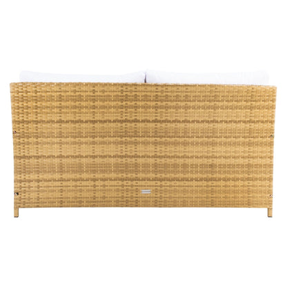 Daybed da esterno in vimini Taniyah di SAFAVIEH con cuscini e imbottiture - 53L x 28P x 62H