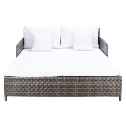 Daybed da esterno in vimini Taniyah di SAFAVIEH con cuscini e imbottiture - 53L x 28P x 62H