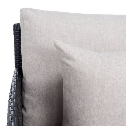 Daybed da esterno in vimini Taniyah di SAFAVIEH con cuscini e imbottiture - 53L x 28P x 62H