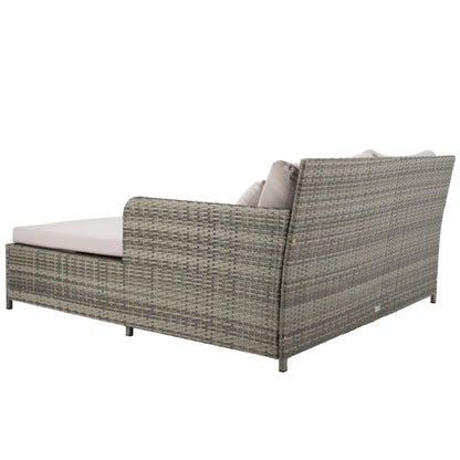 Daybed da esterno in vimini Taniyah di SAFAVIEH con cuscini e imbottiture - 53L x 28P x 62H