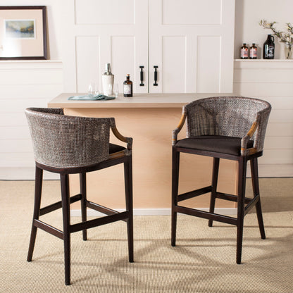 SAFAVIEH Virona sgabello da bar in vimini da 76 cm - 56,5 L x 52 P x 99 A - 56,5Lx52Px99A