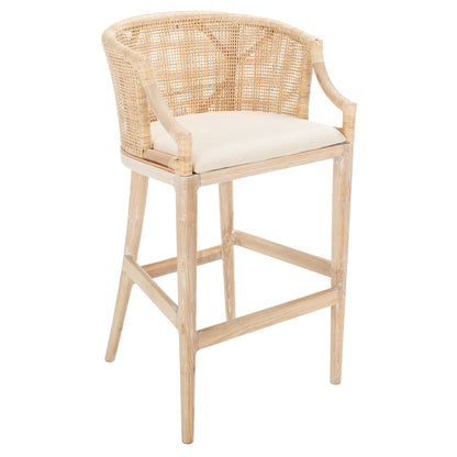 SAFAVIEH Virona sgabello da bar in vimini da 76 cm - 56,5 L x 52 P x 99 A - 56,5Lx52Px99A