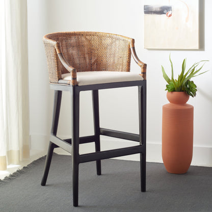 SAFAVIEH Virona sgabello da bar in vimini da 76 cm - 56,5 L x 52 P x 99 A - 56,5Lx52Px99A