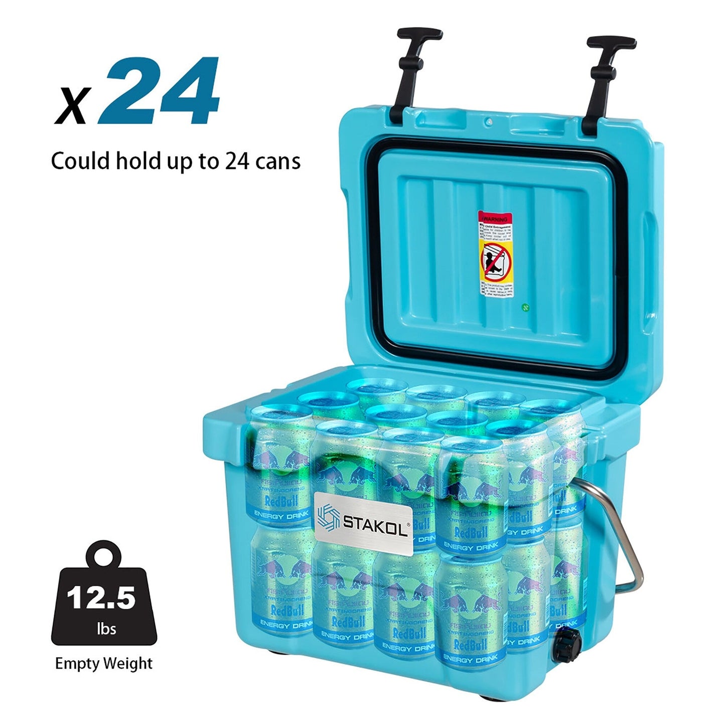 SKTAKOL 16 Quart Cooler Portable Ice Chest Leak-Proof 24 Cans Ice - Vedi dettagli