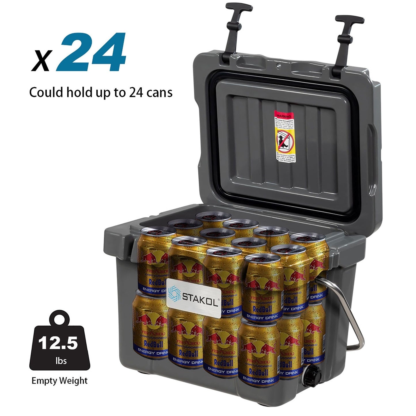 SKTAKOL 16 Quart Cooler Portable Ice Chest Leak-Proof 24 Cans Ice - Vedi dettagli