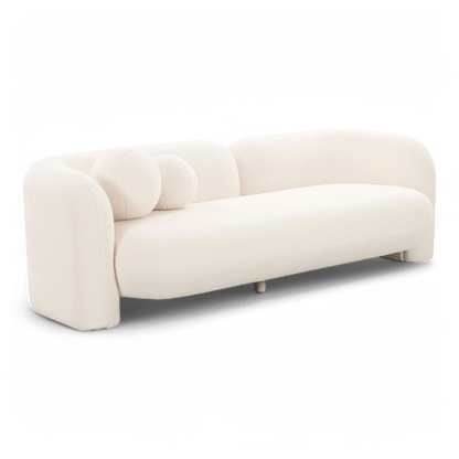 Divano in pelliccia sintetica Vega bianco sporco