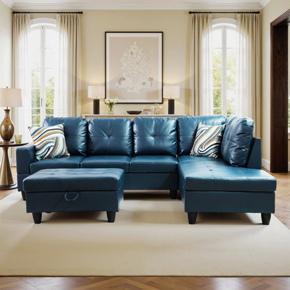 Set di Divani per Soggiorno in Pelle Sintetica Semi PU a 3 Pezzi