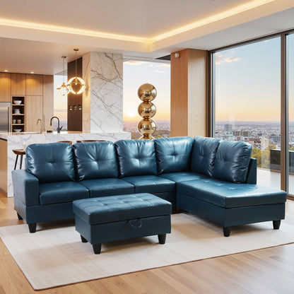 Set di Divani per Soggiorno in Pelle Sintetica Semi PU a 3 Pezzi