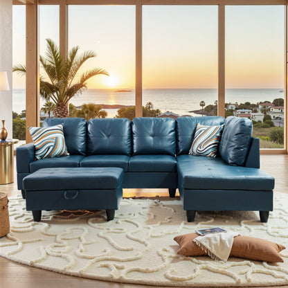 Set di Divani per Soggiorno in Pelle Sintetica Semi PU a 3 Pezzi