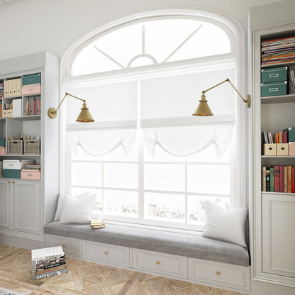 2 Set di Lampade a Braccio Oscillante Moderne, Regolabili, a Spina o a Cablaggio Fisso, per Parete