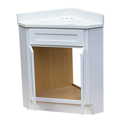 Set da 3 pezzi per mobile da bagno d'angolo in stile Shaker