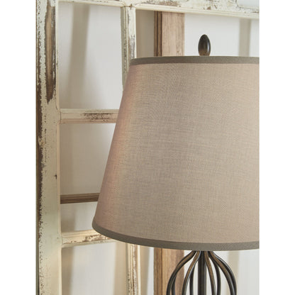 Lampada da tavolo Ornawell in bronzo antico di Signature Design by Ashley (confezione da 2) - 15W x 15D x 29H