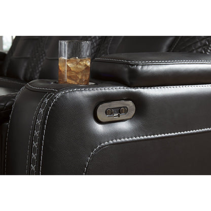 Sedia reclinabile nera con meccanismo di sollevamento elettrico "Party Time" di Signature Design by Ashley