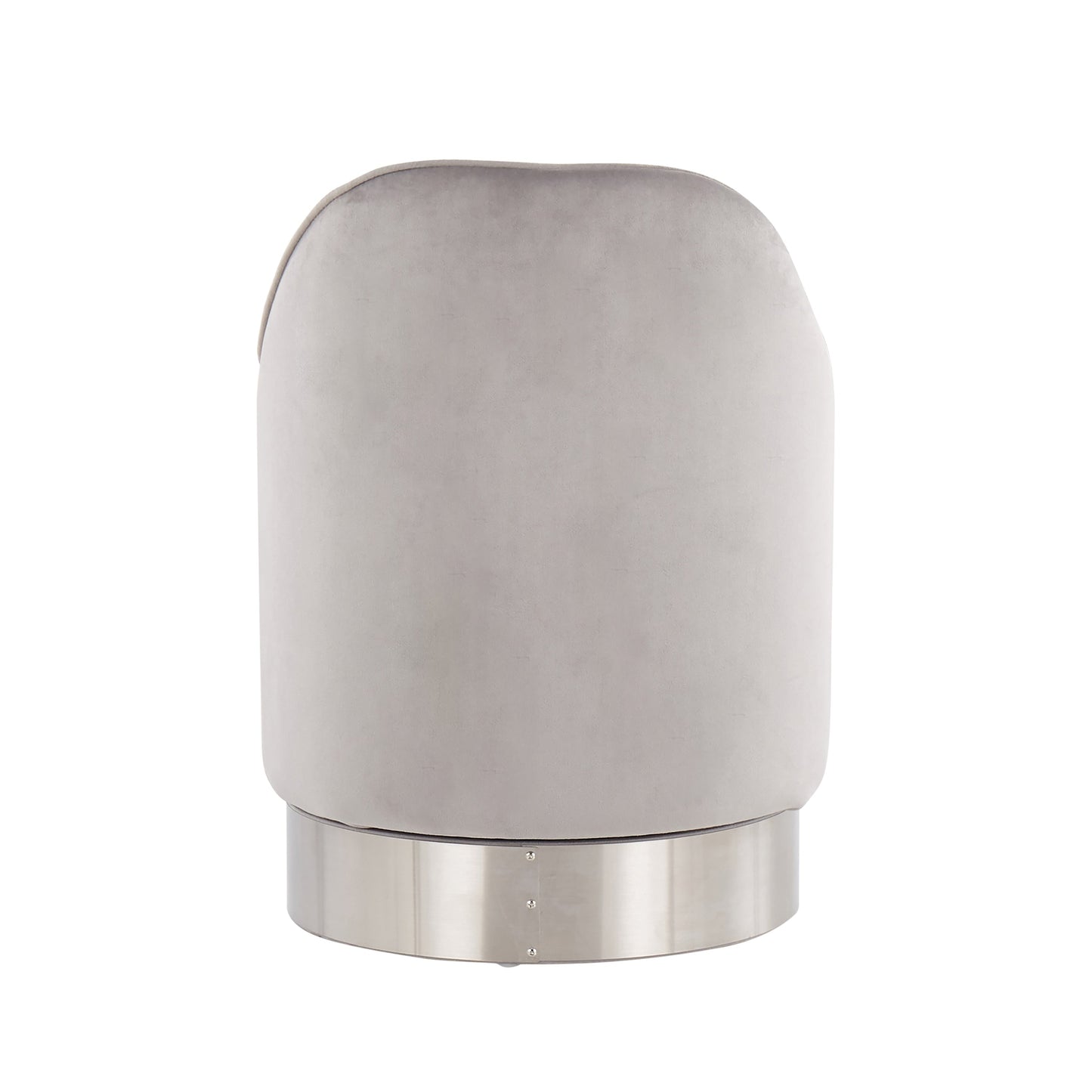 Sgabello da trucco girevole in velluto Corday di Silver Orchid