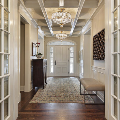 Lampada a sospensione semi-a soffitto Silver Orchid Furey in vetro a strati, color bronzo/oro - 37,5 cm L x 37,5 cm L x 38,8 cm H