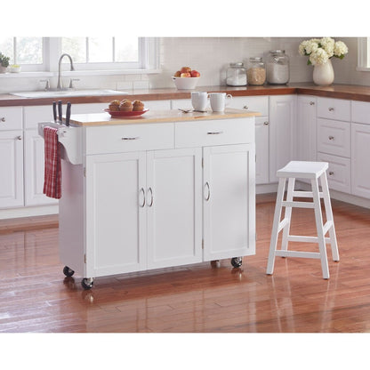 Carrello da cucina Addie di Simple Living con piano in legno