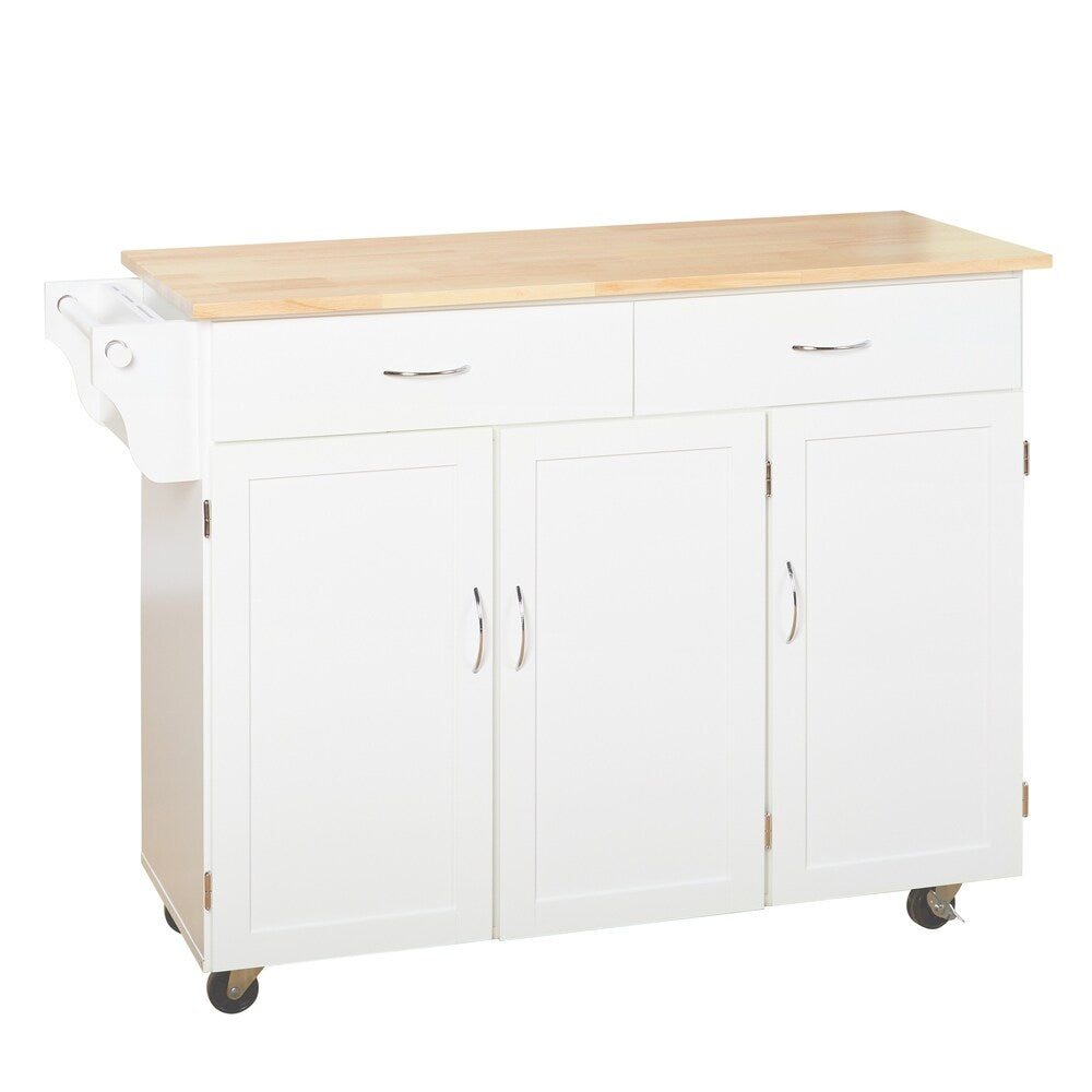 Carrello da cucina Addie di Simple Living con piano in legno