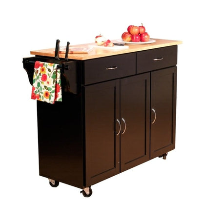 Carrello da cucina Addie di Simple Living con piano in legno