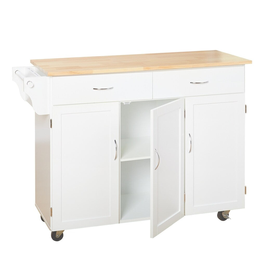 Carrello da cucina Addie di Simple Living con piano in legno