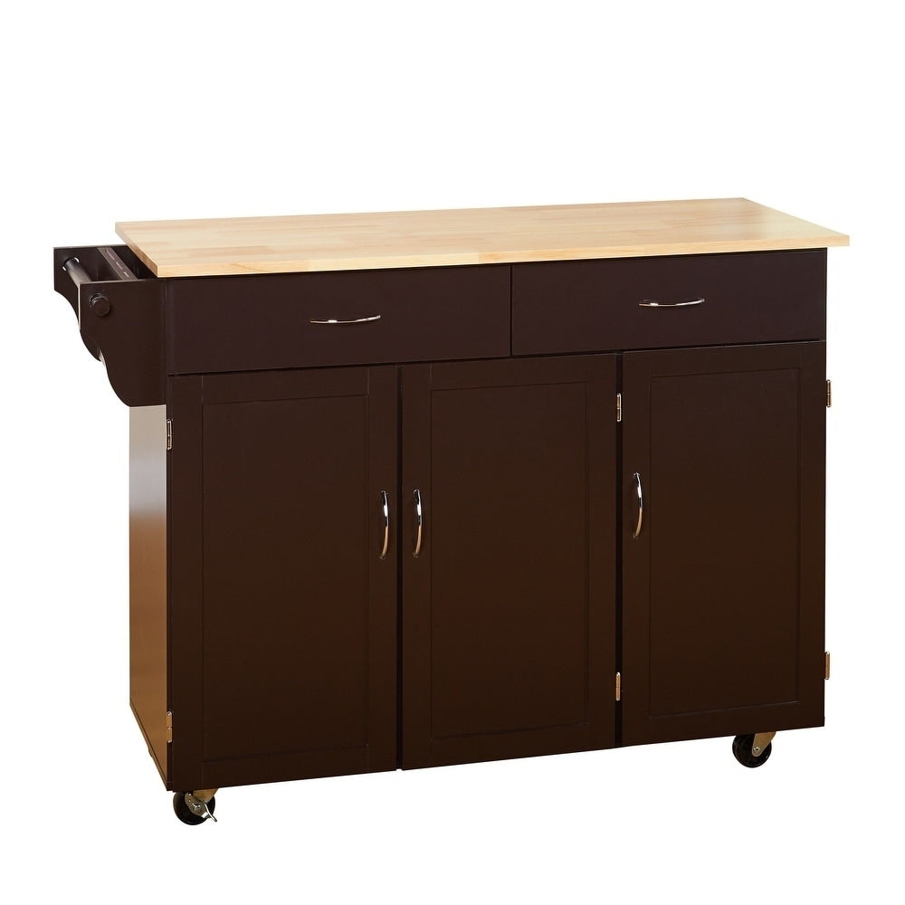 Carrello da cucina Addie di Simple Living con piano in legno