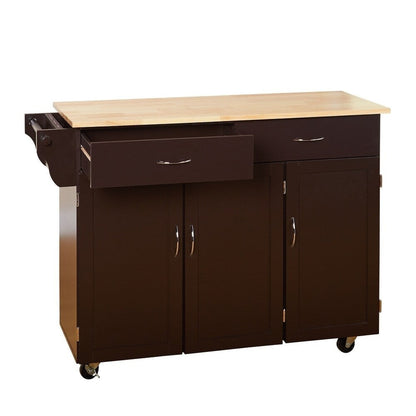 Carrello da cucina Addie di Simple Living con piano in legno