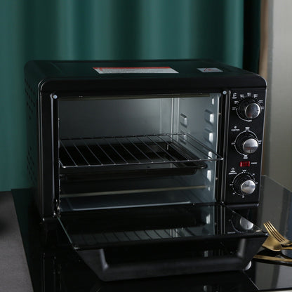 Forno tostapane semplice con capacità di 20 litri, tostapane da banco compatto, facile da controllare con impostazioni di timer, cottura, grigliatura e tostatura.
