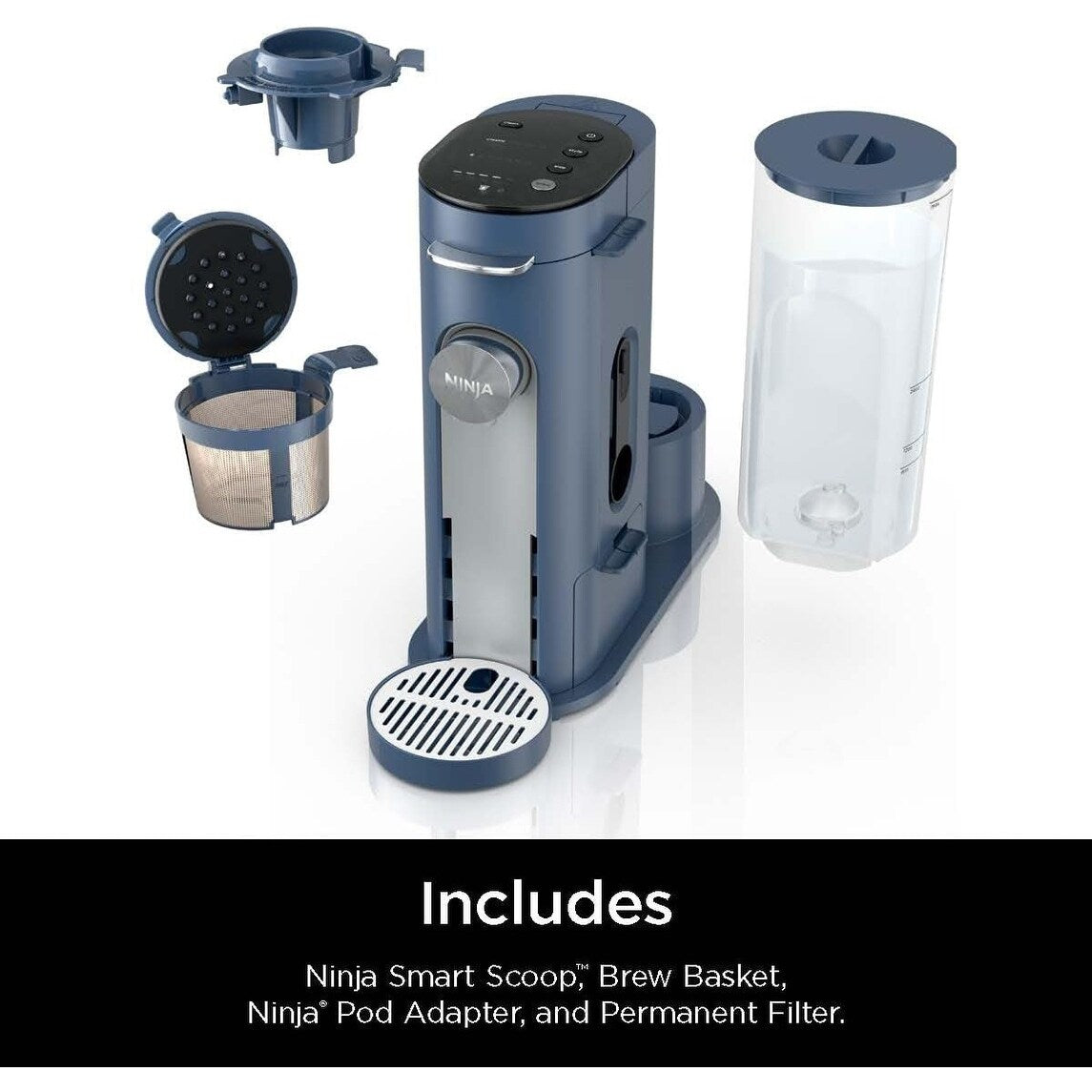 Macchina per caffè monodose, compatibile con K-Cup, serbatoio da 56 once, dimensioni di infusione da 6 a 24 once, opzione caffè ghiacciato.