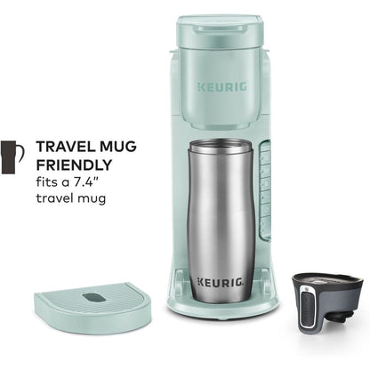 Macchina per caffè con capsule K-Cup per una porzione, 3 dimensioni di tazza, funzione "caffè forte", serbatoio da 42 once, colore menta.