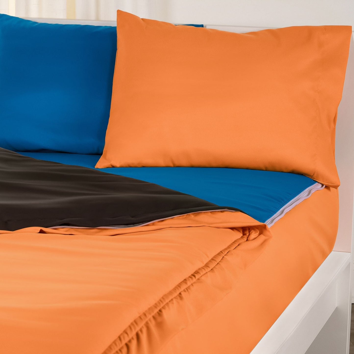 Set di biancheria da letto Siscovers Orange Bunkie Deluxe con cerniera