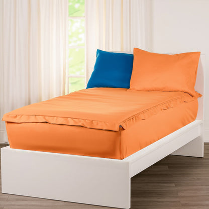 Set di biancheria da letto Siscovers Orange Bunkie Deluxe con cerniera