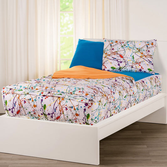 Set di biancheria da letto Siscovers Splashed and Splattered Bunkie Deluxe con cerniera