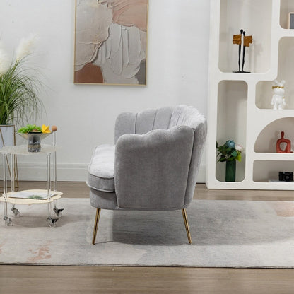 Divano Piccolo Mini per Camera da Letto, Divano a Due Posti con Gambe in Metallo Dorato - 2 Posti