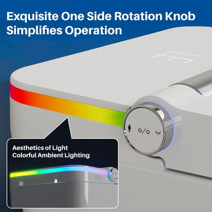 WC intelligente, bidet a un pezzo per bagni, WC moderno allungato con acqua calda, doppio scarico automatico, funzionamento a sensore di prossimità.